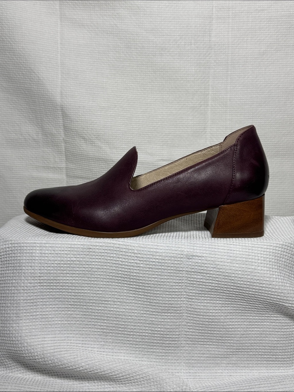 Dansko Women's Plum Leather Low Block Heel Loafer